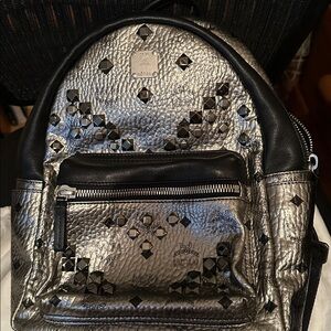 MCM Metallic Silver UNISEX Backpack